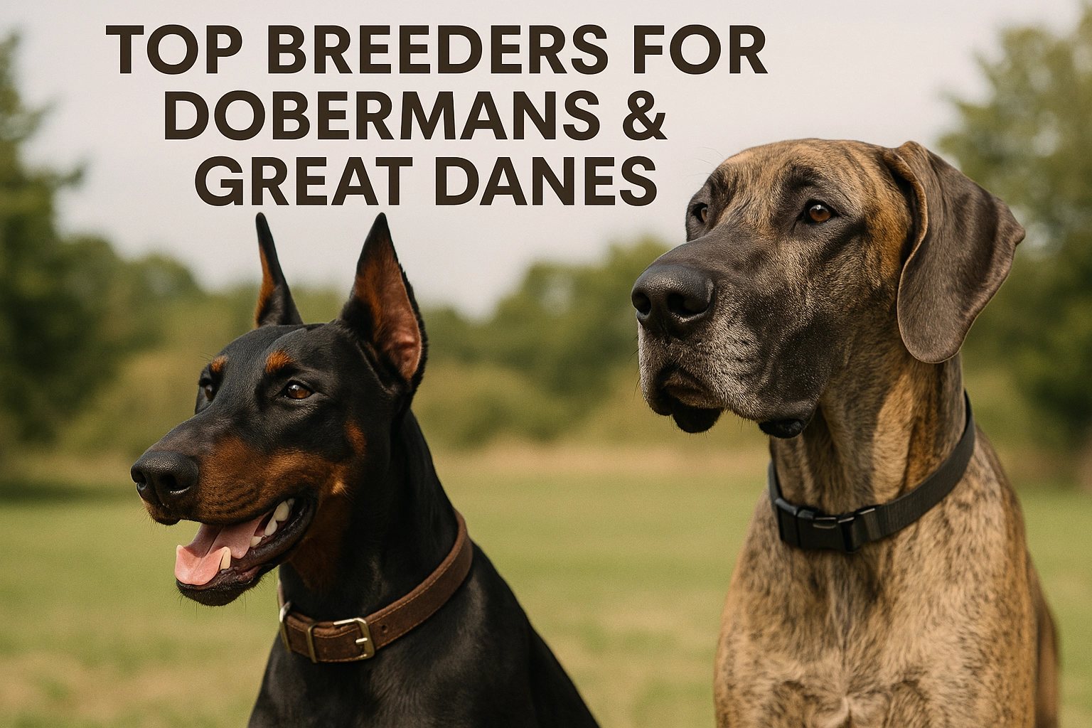 Top Breeders for Dobermans & Great Danes