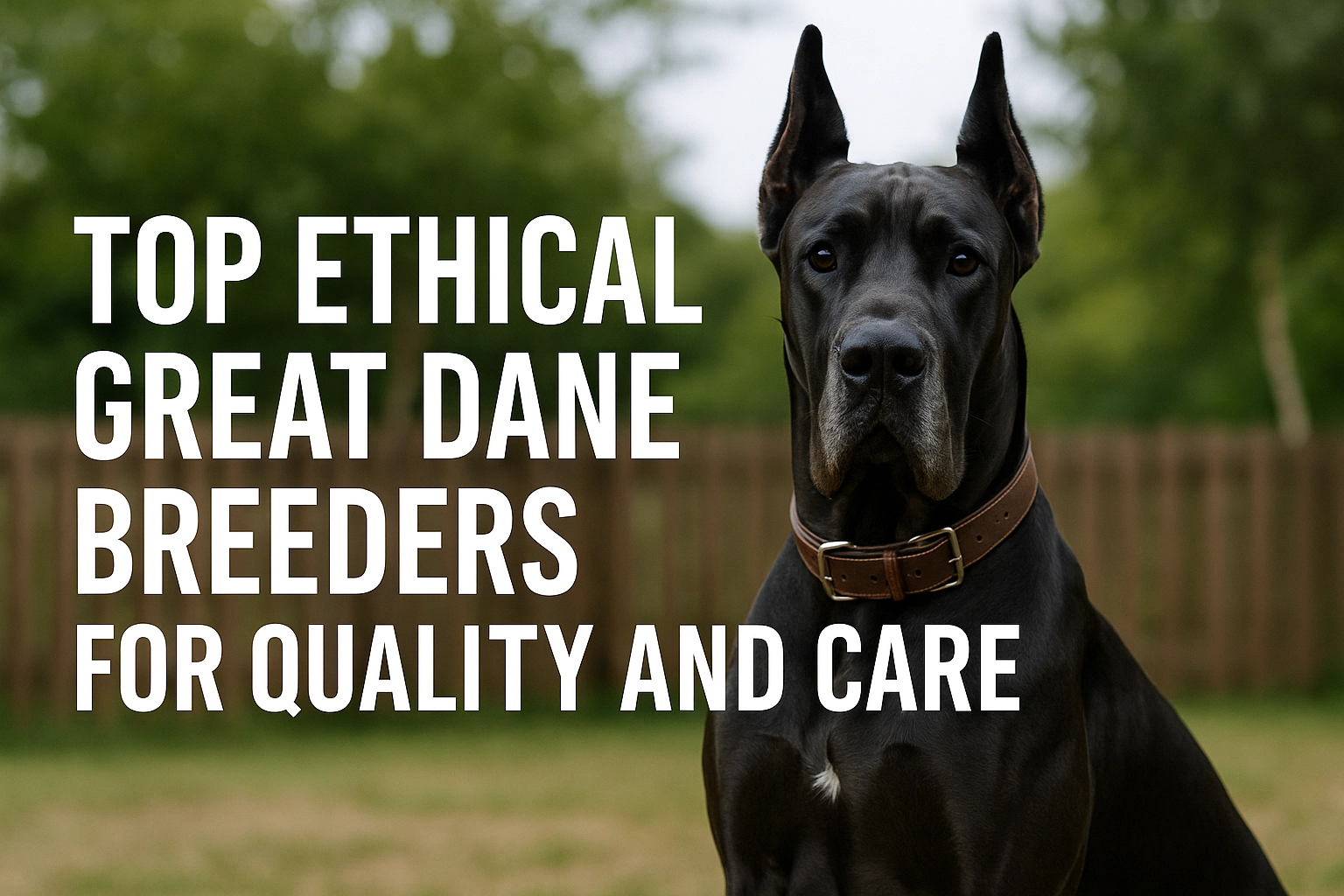 Top Ethical Great Dane Breeders for Quality and Care