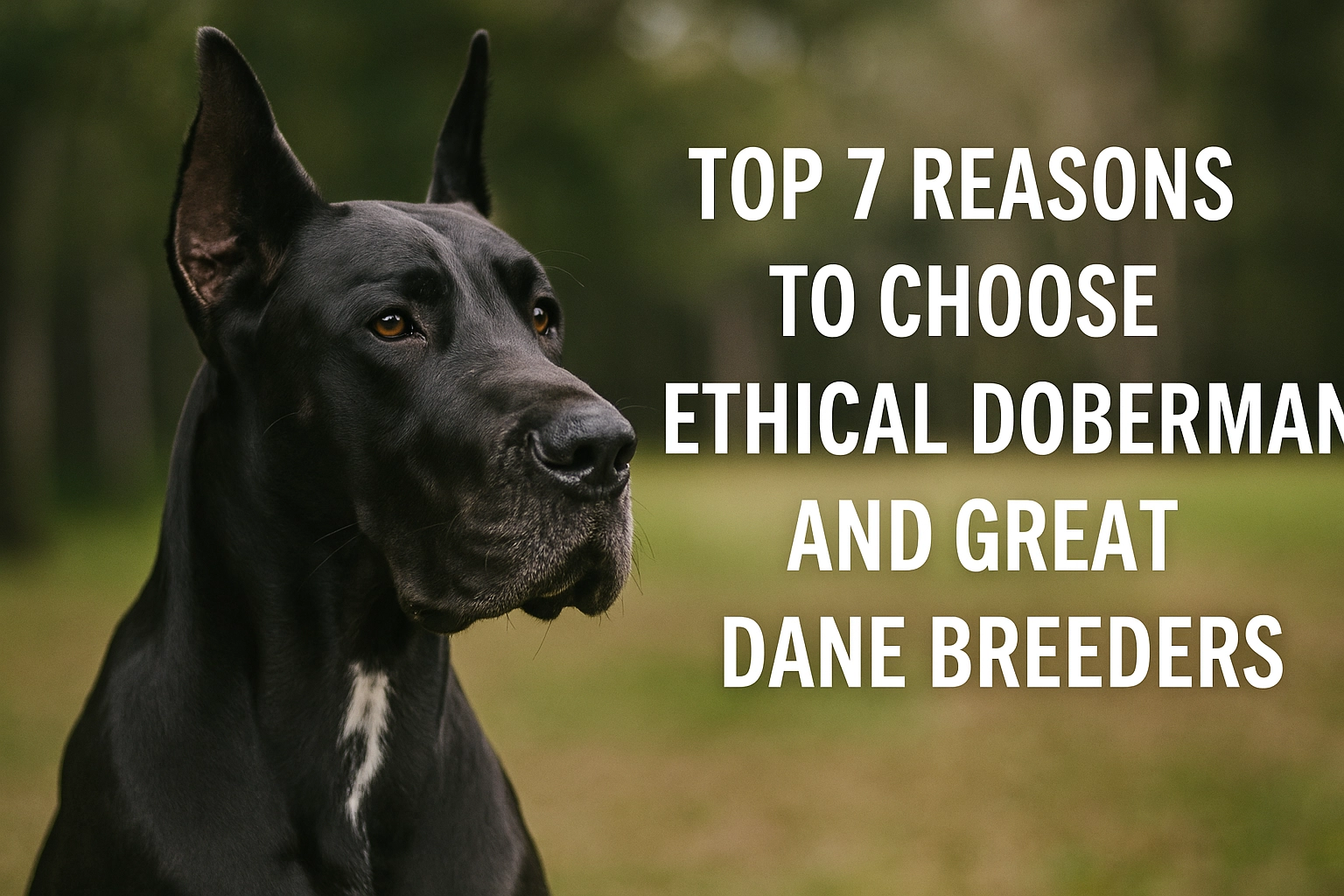 Top 7 Reasons to Choose Ethical Doberman and Great Dane Breeders